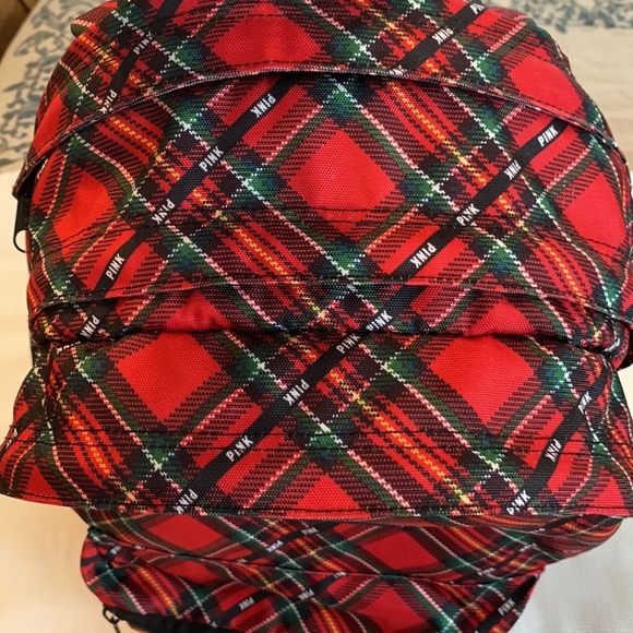 Pink by Victoria Secret Red Plaid Campus Backpack - Picture 4 of 12